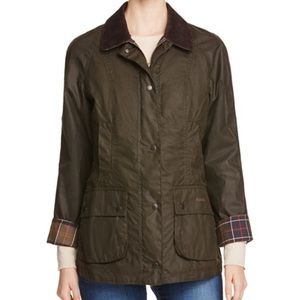 WOMENS WAX OLIVE BARBOUR JACKET
